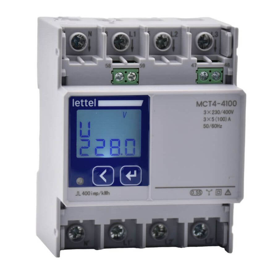 compteur d'énergie triphasé 100A mct4-4100