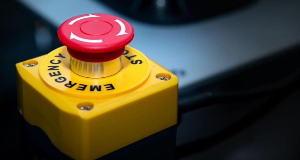 bouton d'arrêt d'urgence