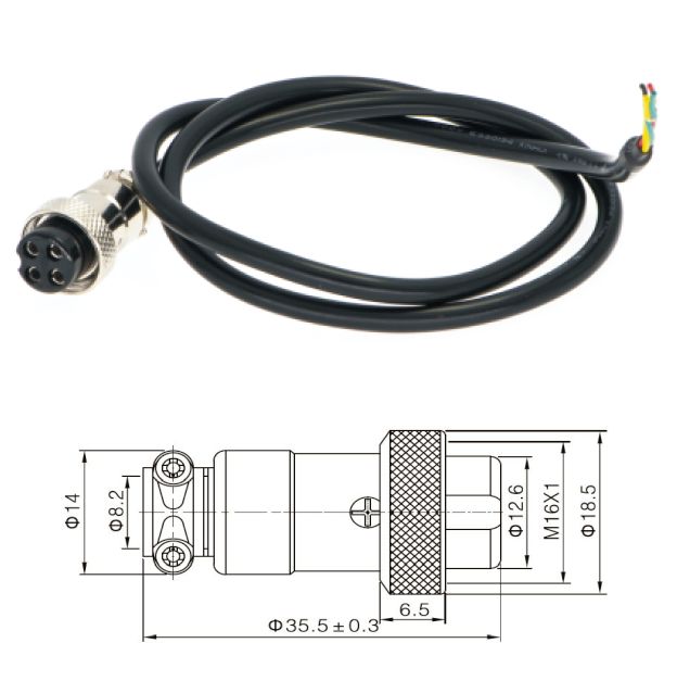 Dimensions connecteur témoin lumineux tri led svei3