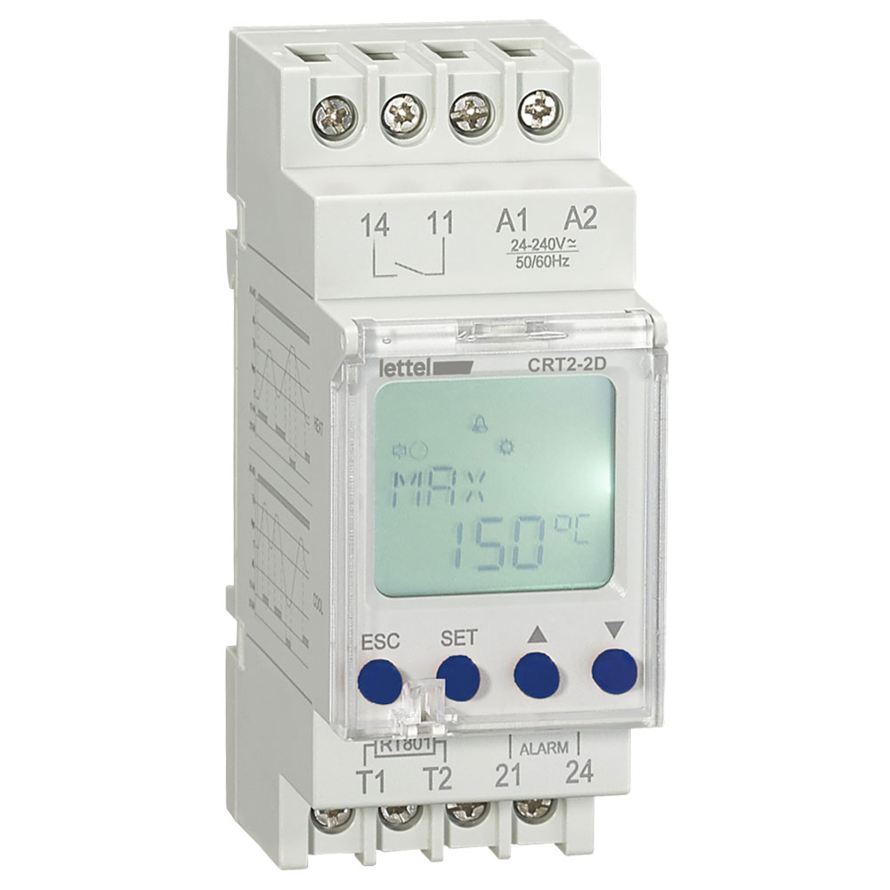 Thermostat avec afficheur pour rail-din