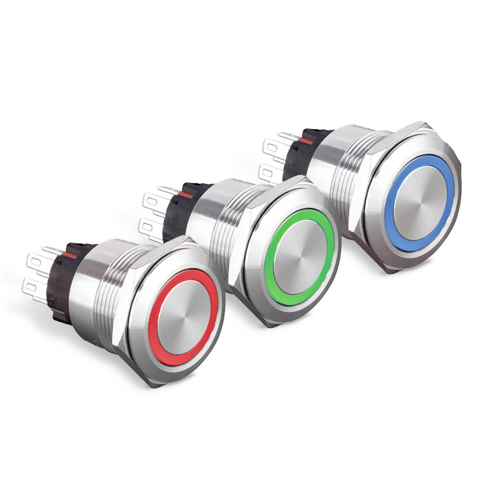 Boutons poussoirs lumineux LED 22 mm