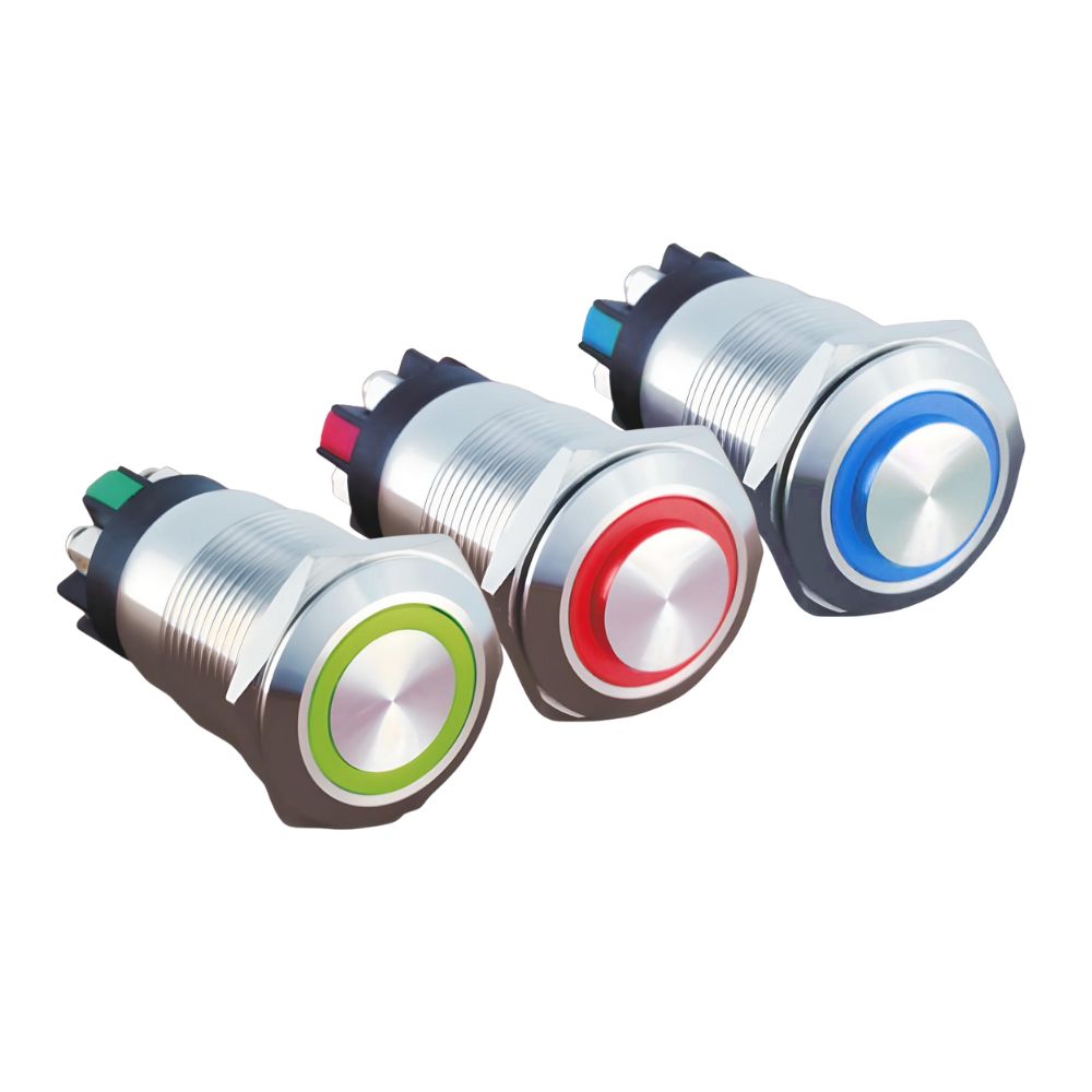 Bouton antivandale inox 19 mm 1NO+1NF