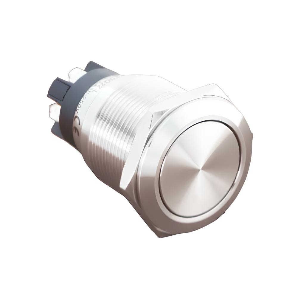 Bouton anti-vandale inox 22mm 1NO + 1NF