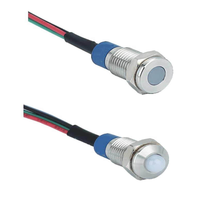 Voyant tri-LED rouge vert bleu 8 mm