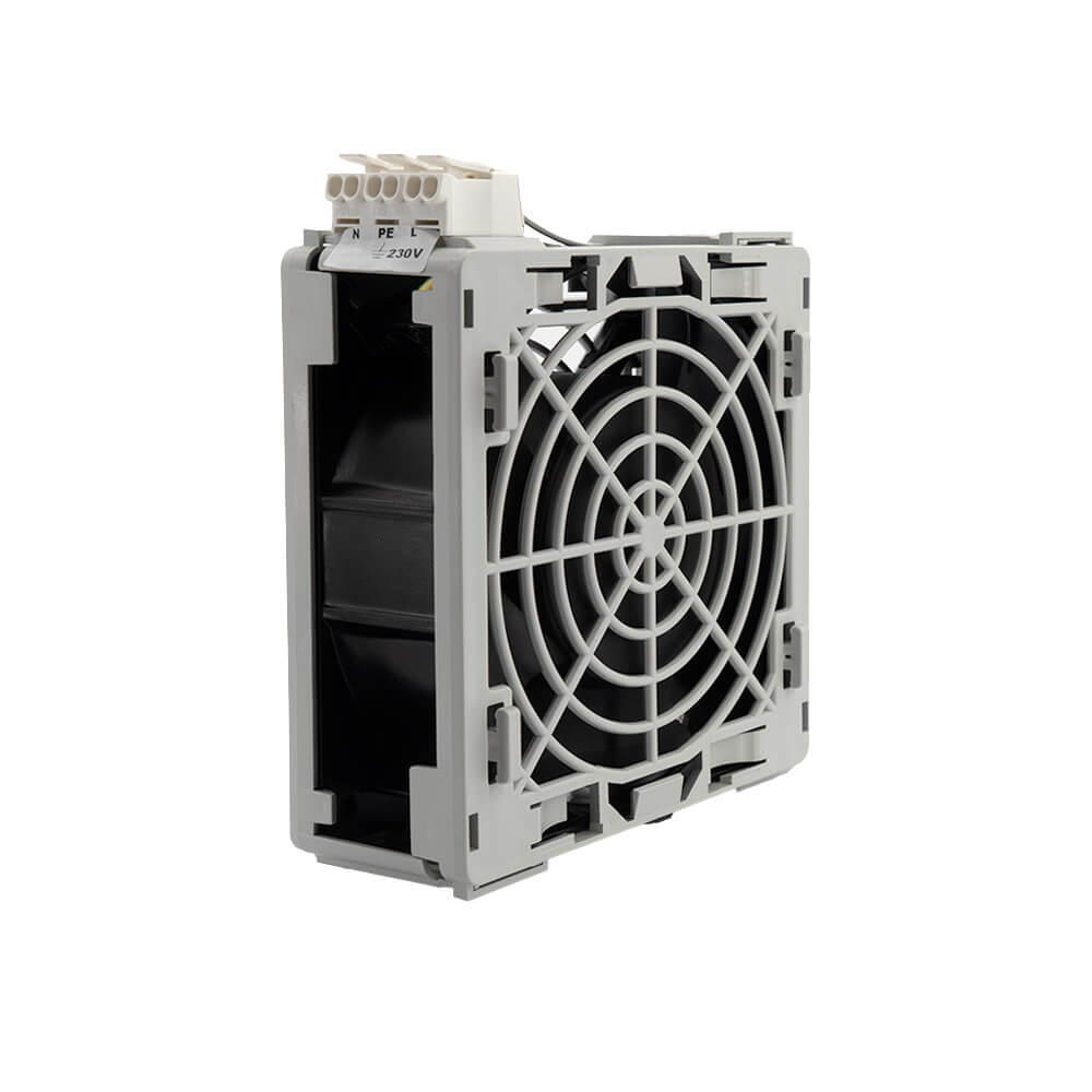 Coté grille et ventilateur à filtre pour armoire