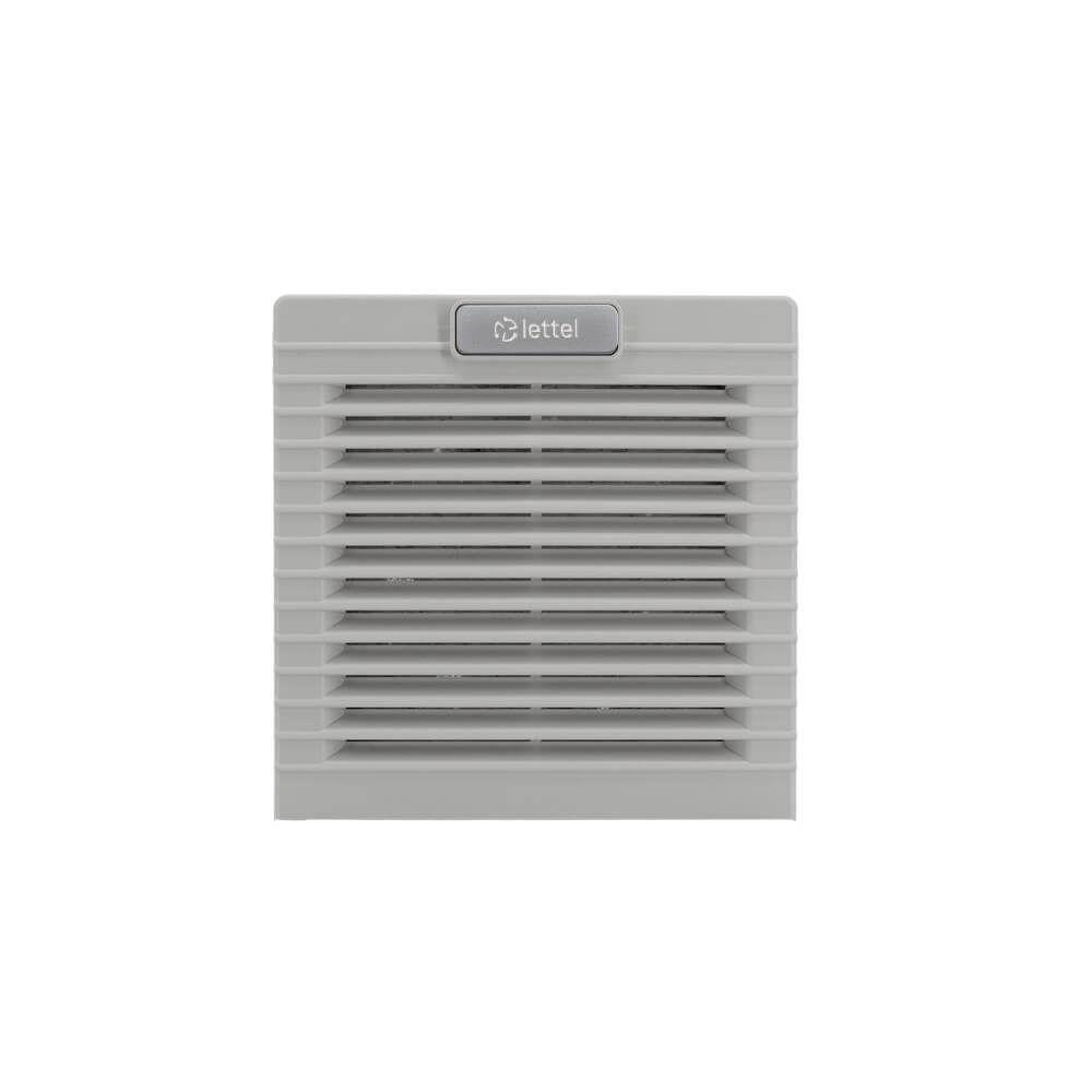 Face de ventilateur à filtre et grille pour armoire électrique