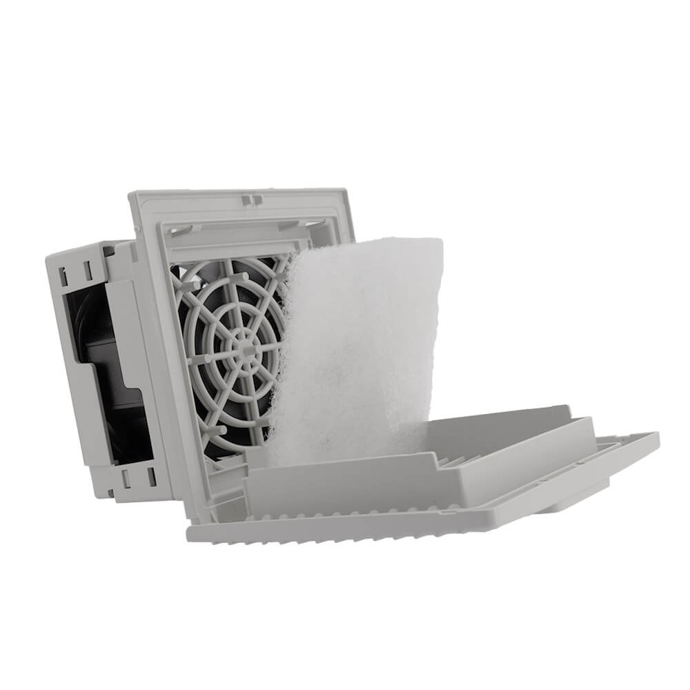 Grille et ventilateur à filtre pour coffret électrique