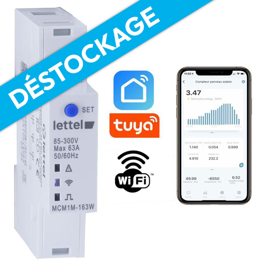 Sous compteur monophasé avec suivi sur smartphone mcm1m-163w